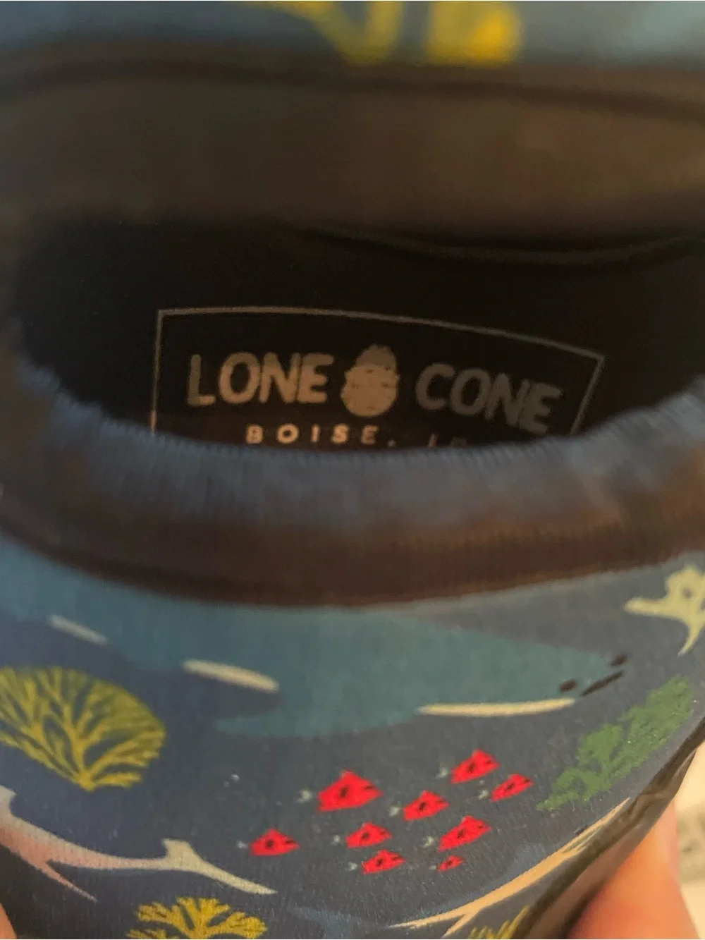Lone Cone Waterproof Kids Shark Neoprene Mud Boots - Blue/Black, Size 6